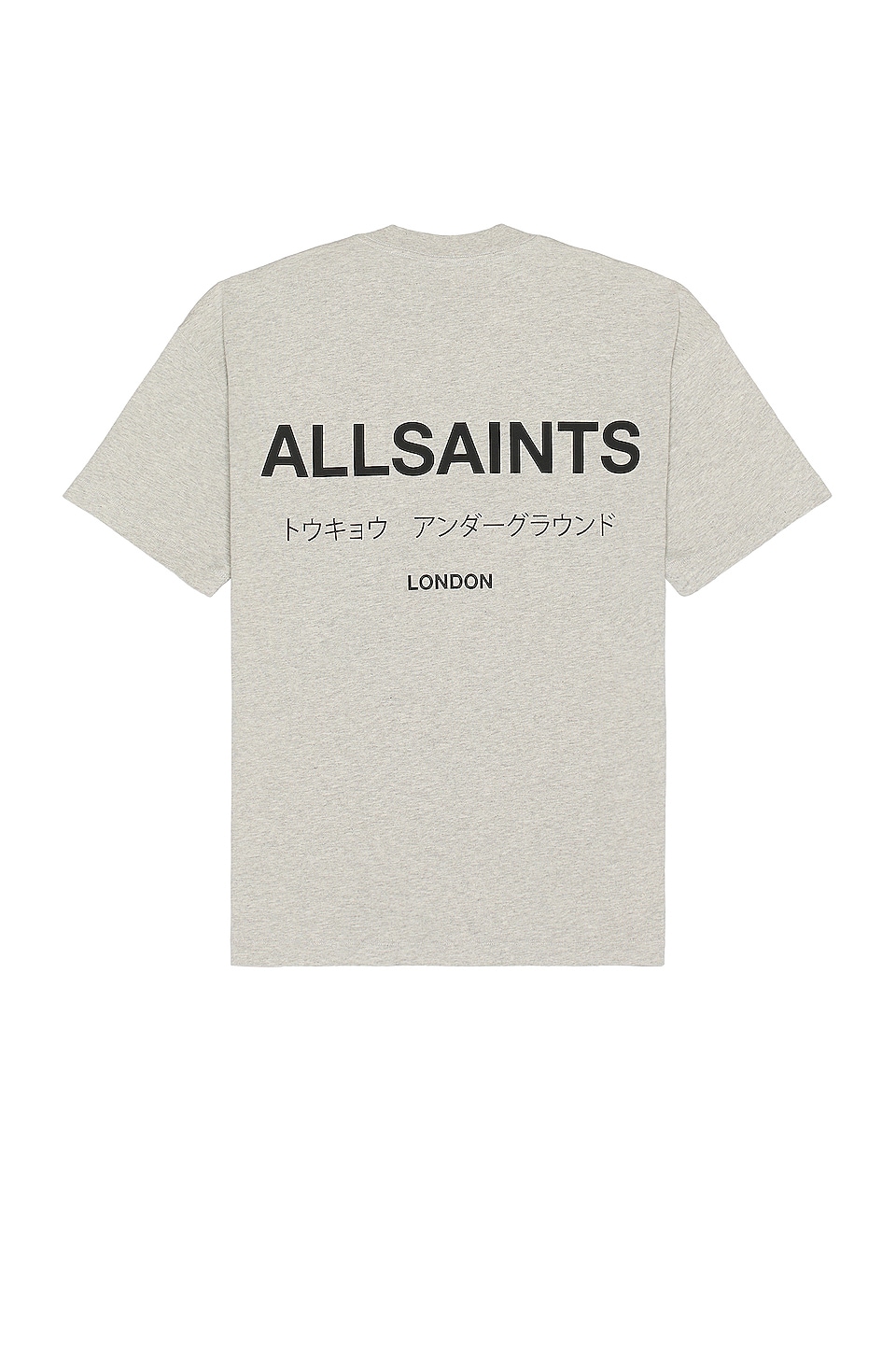 ALLSAINTS Underground Short Sleeve Crew in Grey Marl