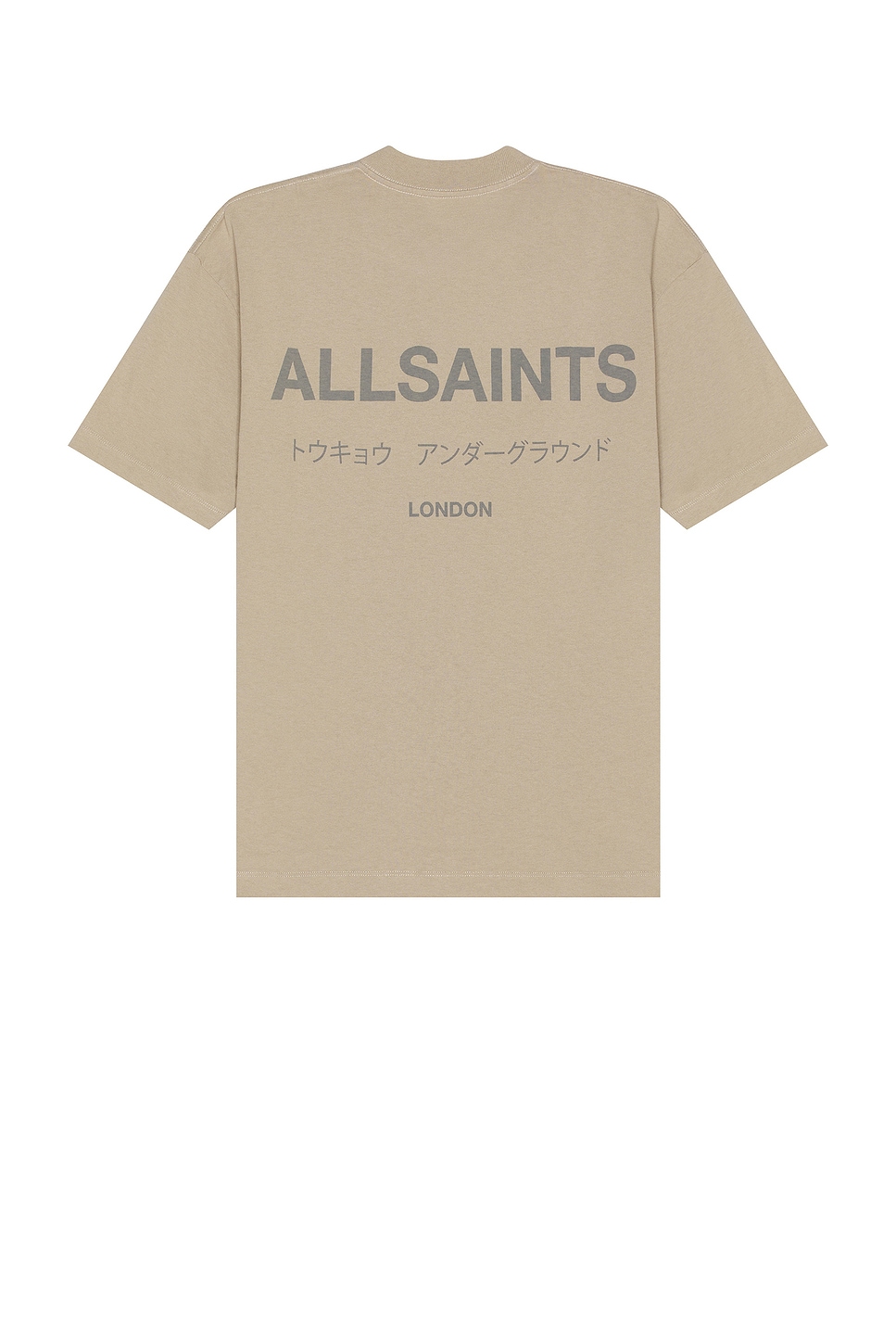 STONE ｜SHORT-SLEEVED ROUND NECK T-SHIRTS (24113 C ALLSAINTS Underground Tee in Stone Taupe | REVOLVE