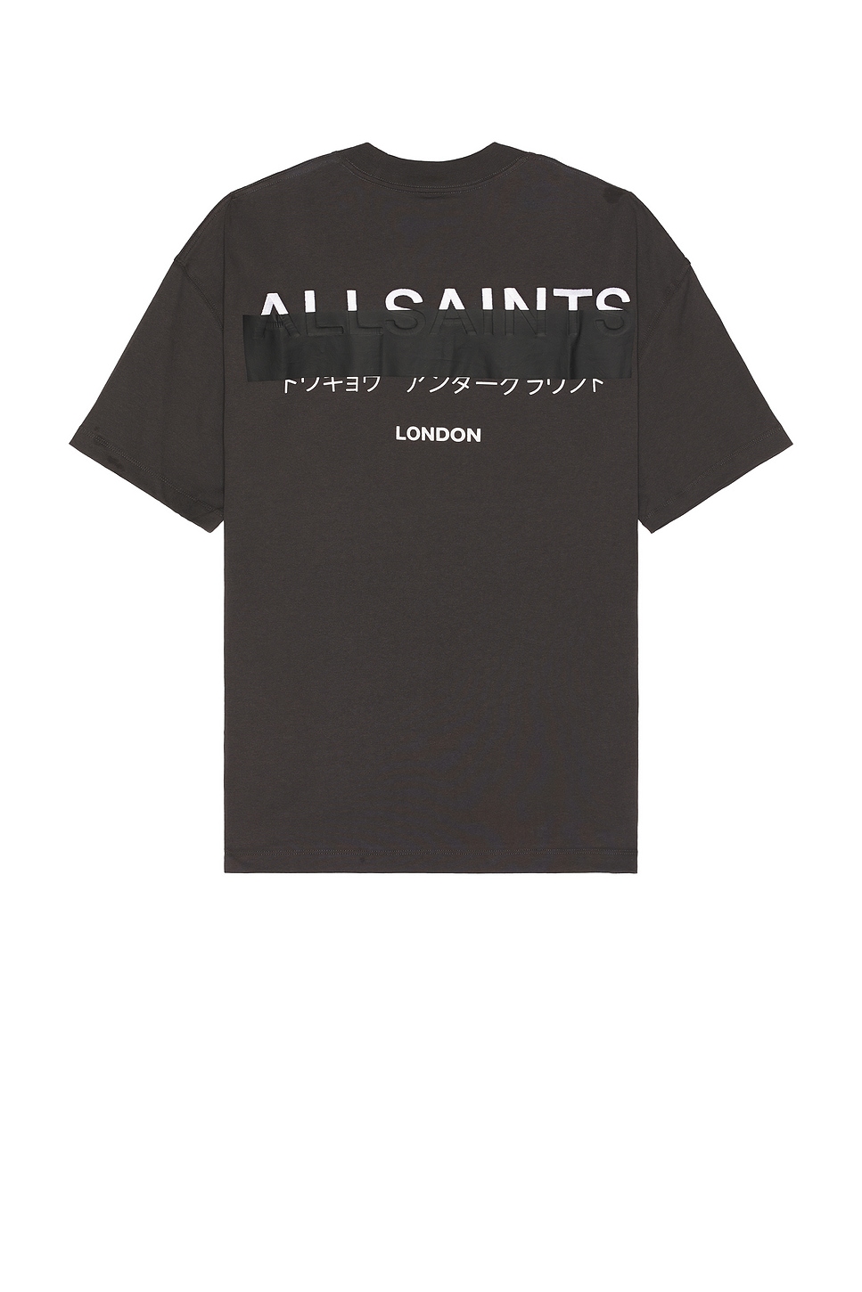 ALLSAINTS Redact Short Sleeve Crew in Washed Black | REVOLVE