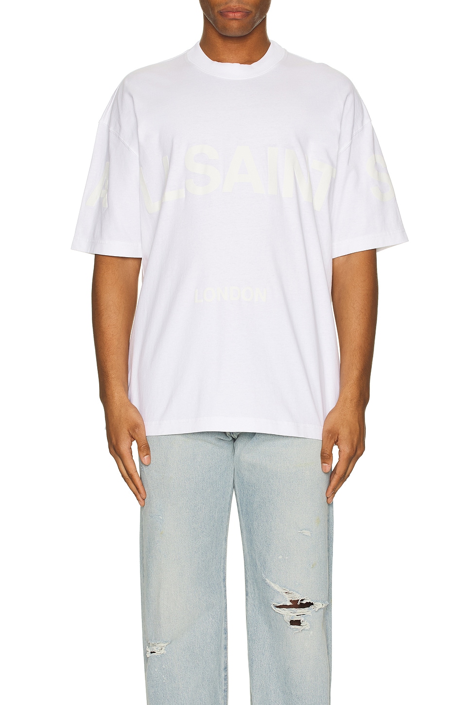 ★ALLSAINTS★ Biggie Crew M088PB451 ALLSAINTS Biggy Short Sleeve Crew in Optic White | REVOLVE