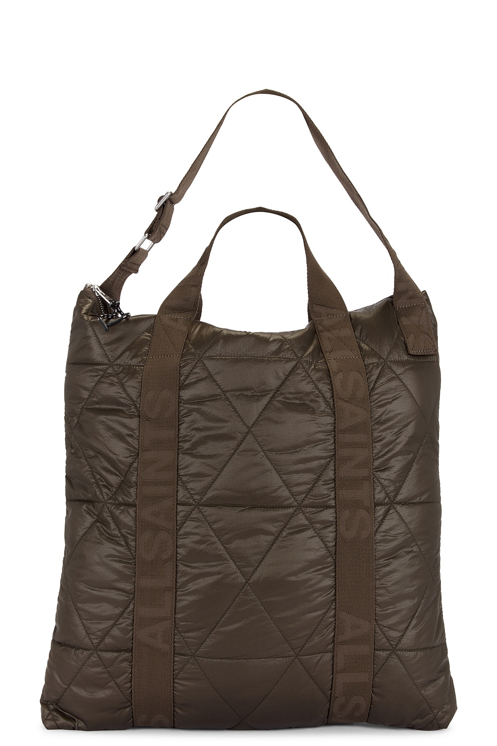 ALLSAINTS Kei Quilt Backpack in Green | REVOLVE display picture 3