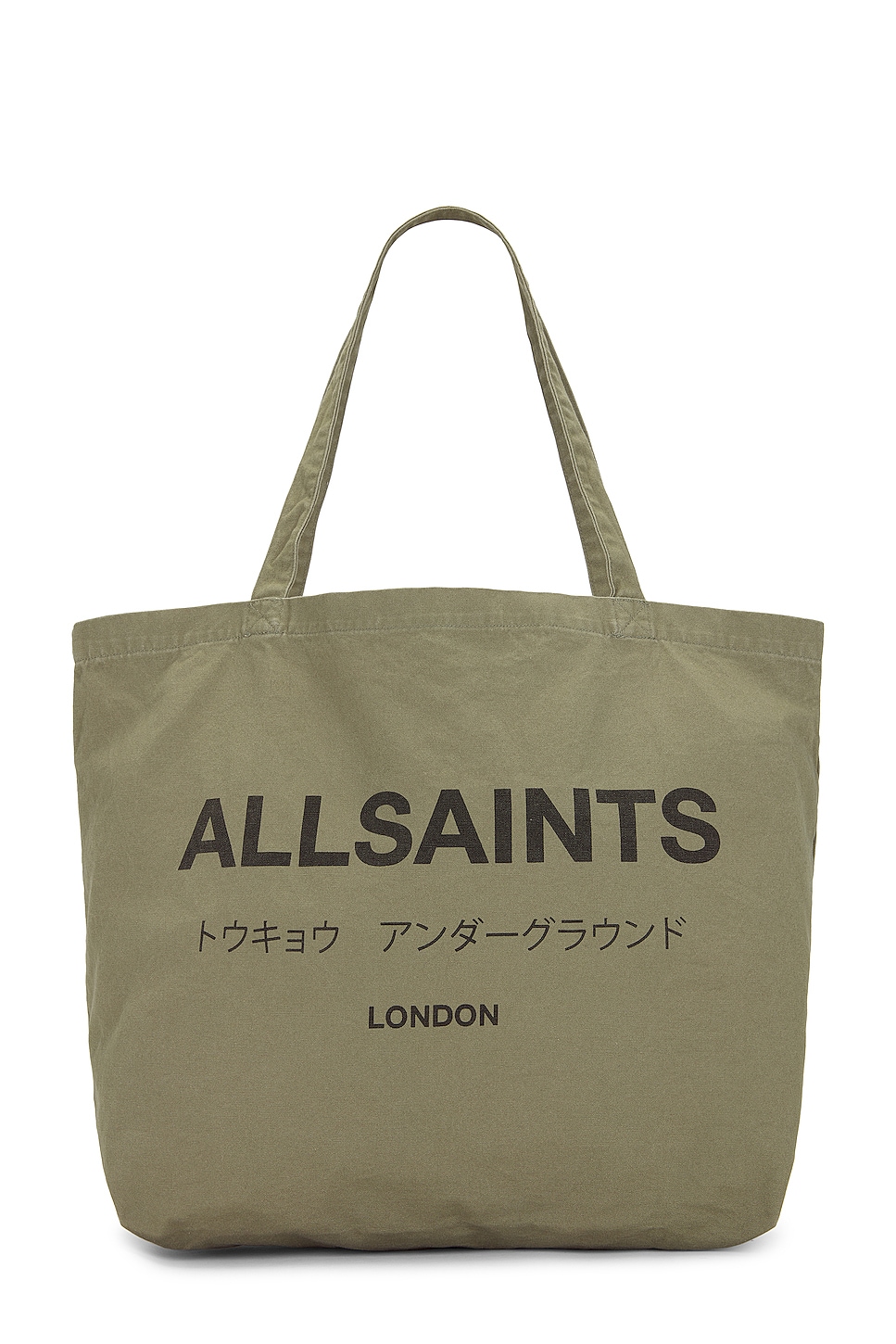 ALLSAINTS Underground Tote in Nori Green & Black | REVOLVE