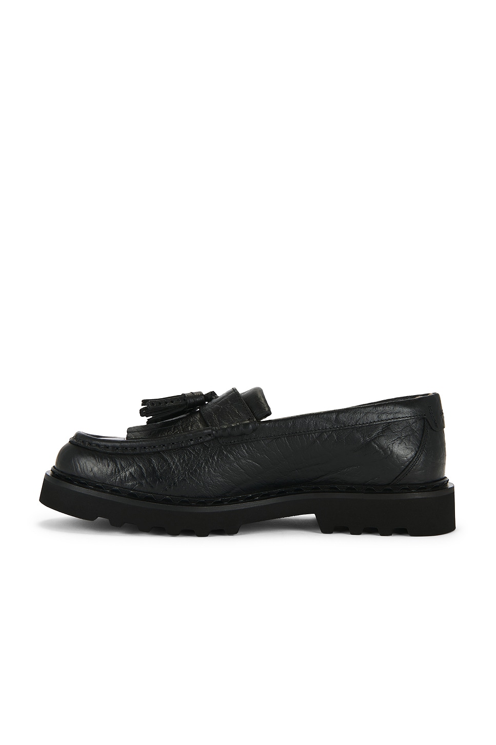 ALLSAINTS オールセインツ・タッセルローファー ブラック 46 ALLSAINTS SKIFF ローファー - Black Grain | REVOLVE