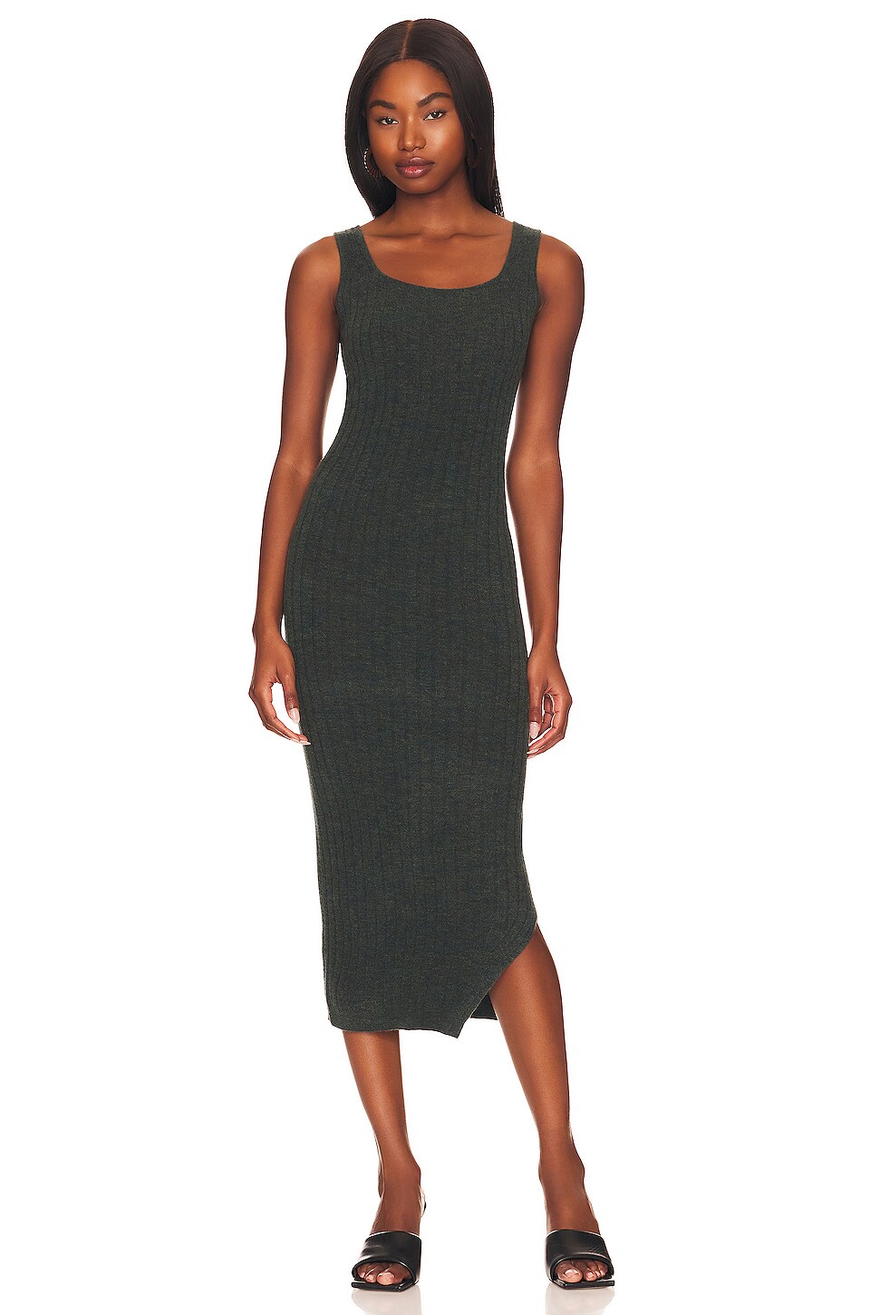 ALLSAINTS Margot Dress in Moss Green