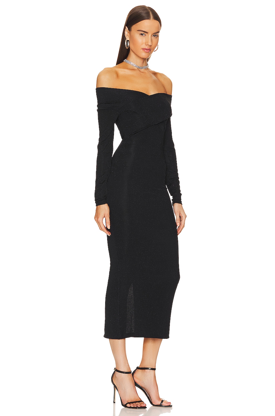 ALLSAINTS Delta Shimmer Dress in Black