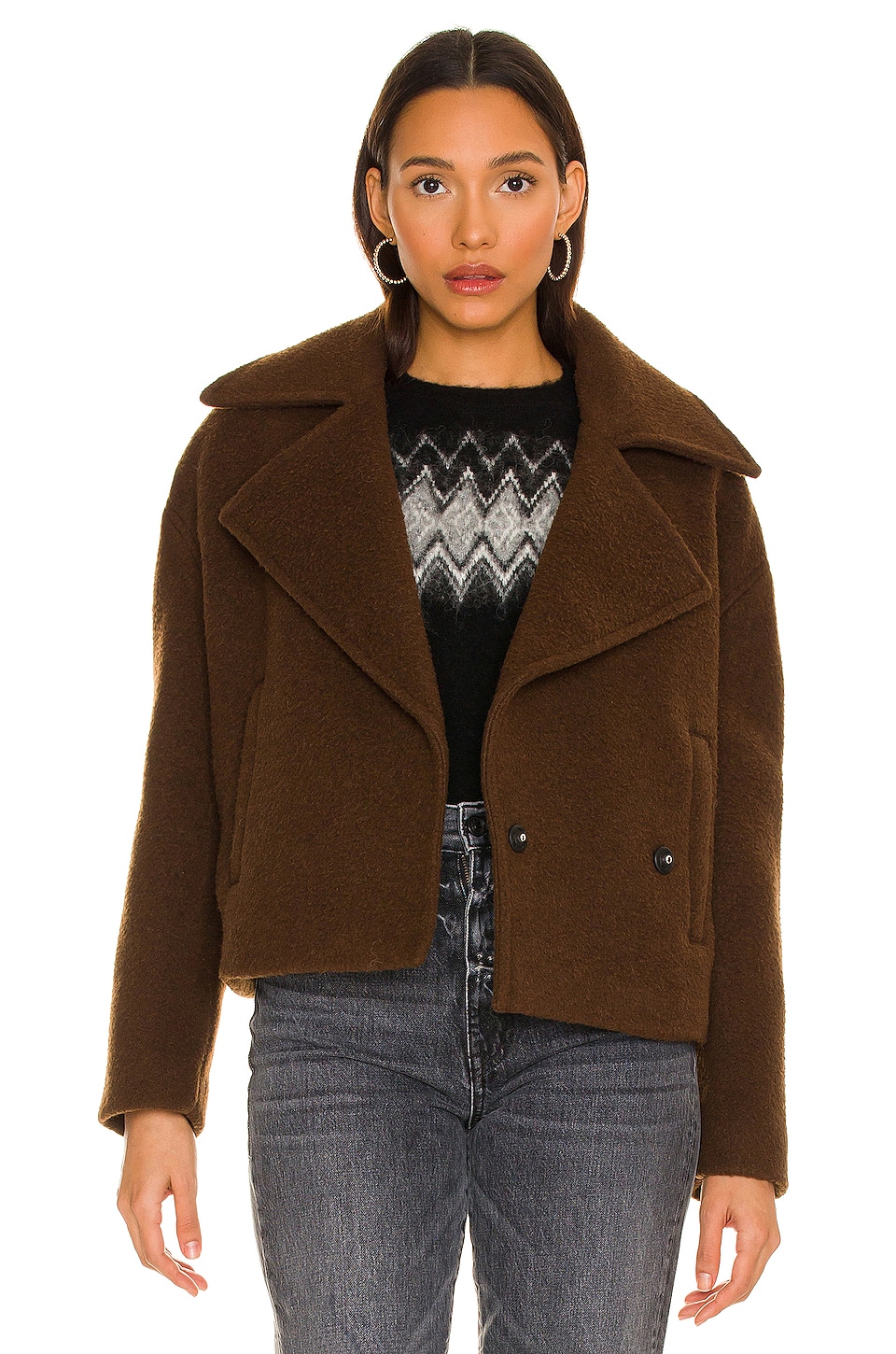 ALLSAINTS Boston Jacket in Brown | REVOLVE