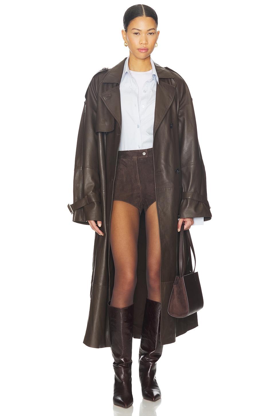 ALLSAINTS Reed Mac Coat in Bitter Brown | REVOLVE