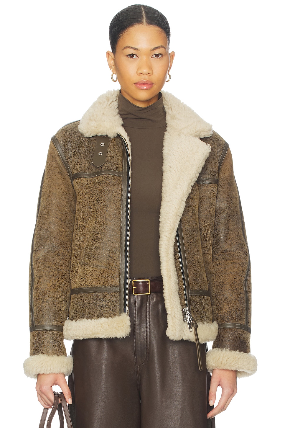ジャケット・アウター AllSaints Lorel leather jacket ALLSAINTS LOREL ジャケット - Vintage Brown | REVOLVE
