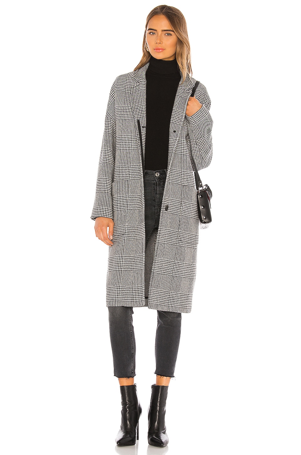allsaints check coat