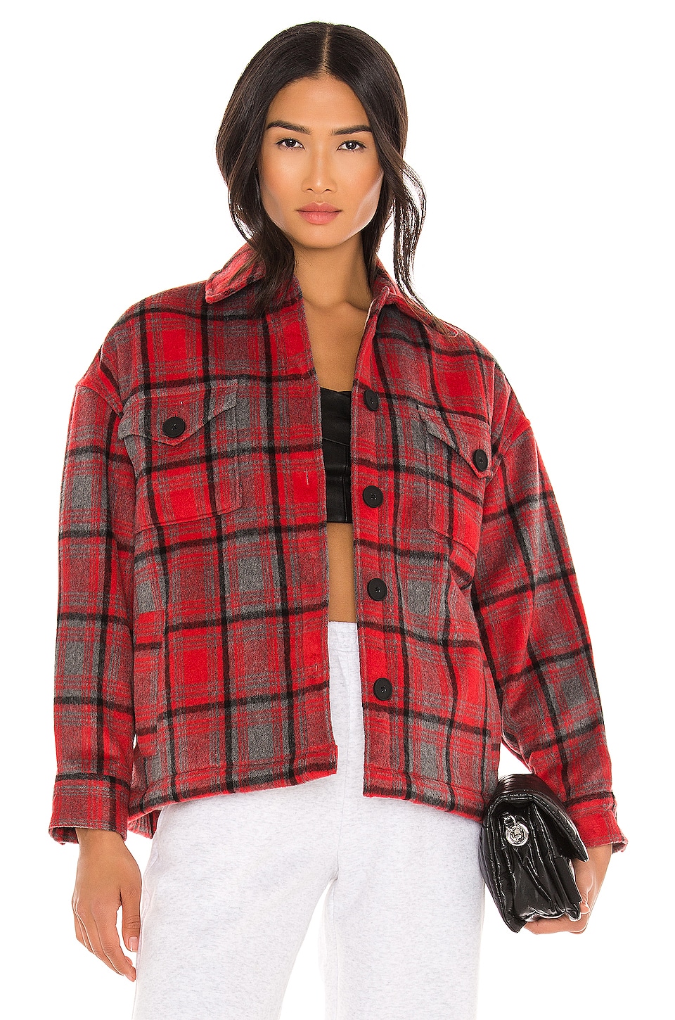 ALLSAINTS Luella Jacket in Red & Black | REVOLVE