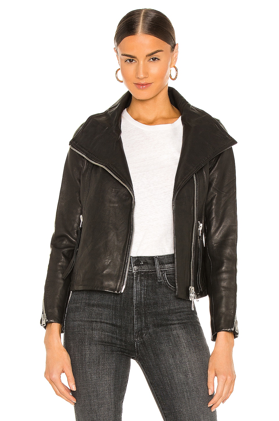 ALLSAINTS Ellis Biker Jacket in Black | REVOLVE