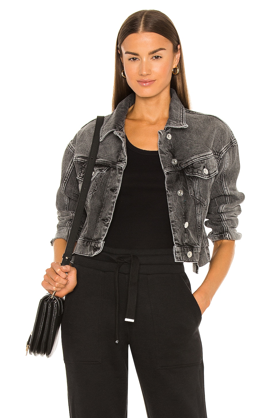 all saints two tone denim jacket