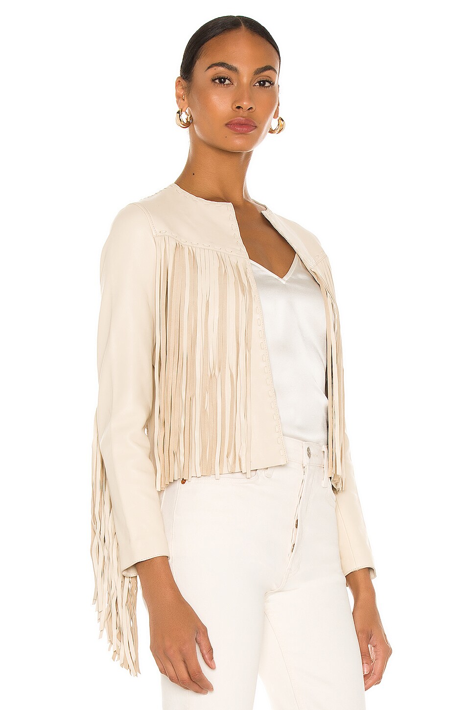 ALLSAINTS Astral Tassel Jacket in Off White | REVOLVE