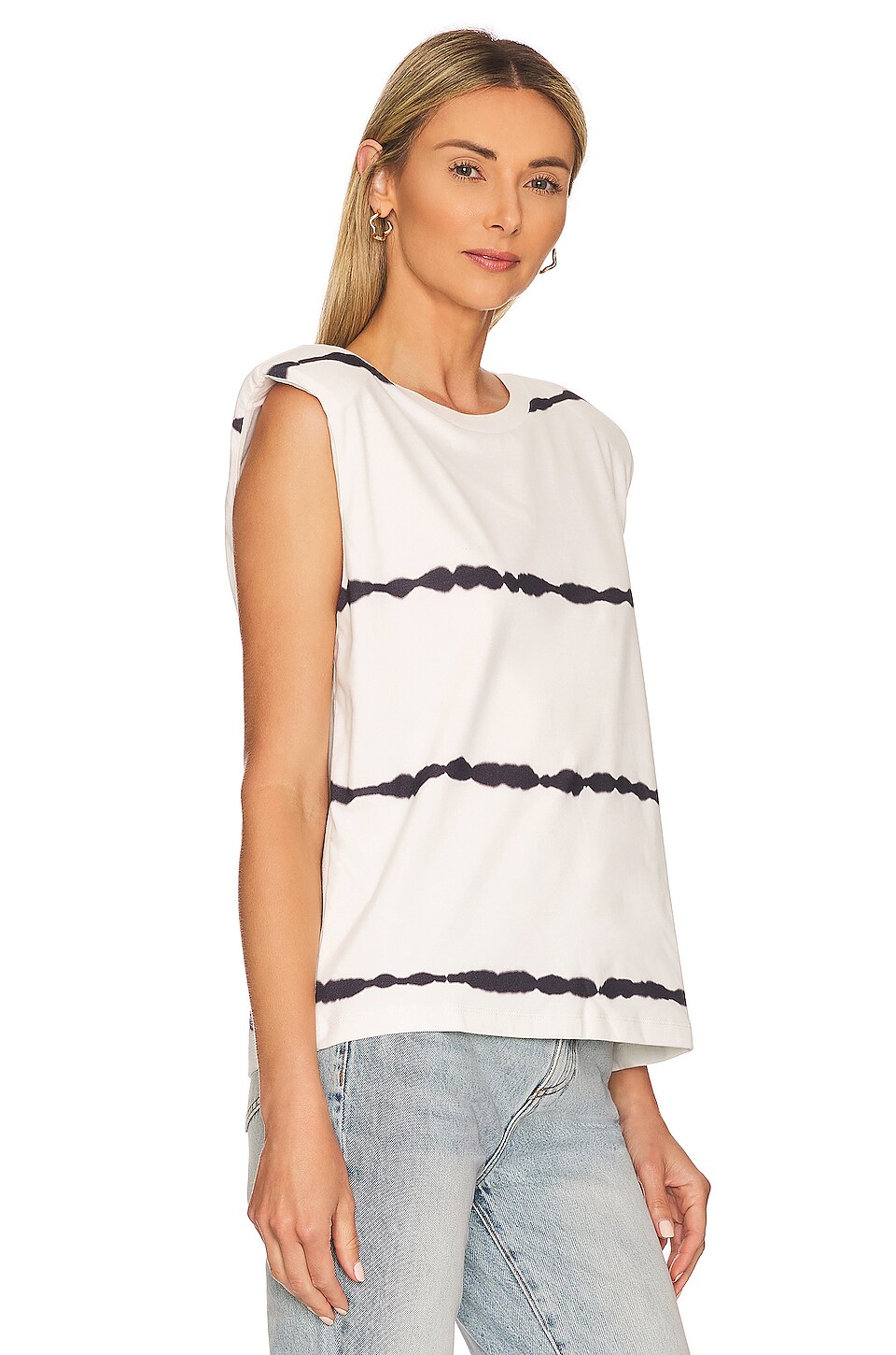 ALLSAINTS Coni Tystripe Tank in Chalk White
