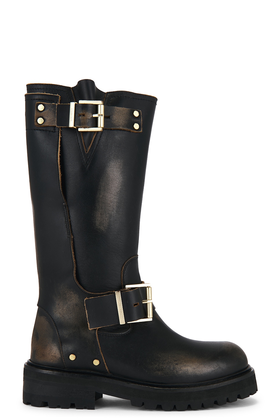 ALLSAINTS Tay Biker Boot in Dark Brown | REVOLVE