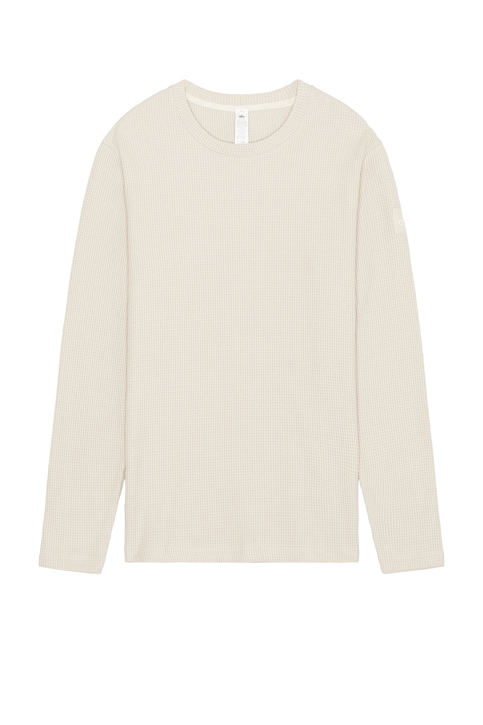 alo Elevate Waffle Long Sleeve Crew in Bone | REVOLVE