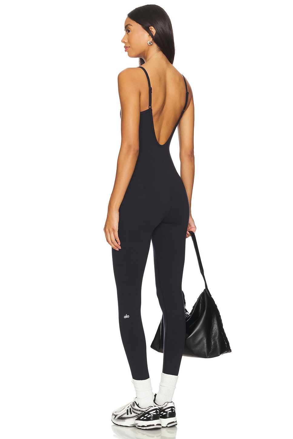 alo 7/8 Airbrush One And Done Onesie in Black | REVOLVE