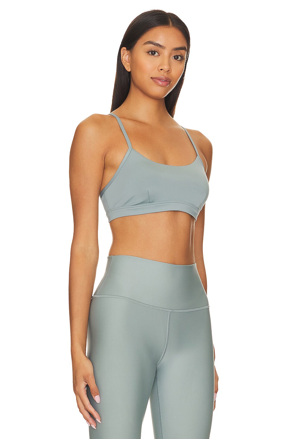 alo Airlift Intrigue Sports Bra in Cosmic Grey