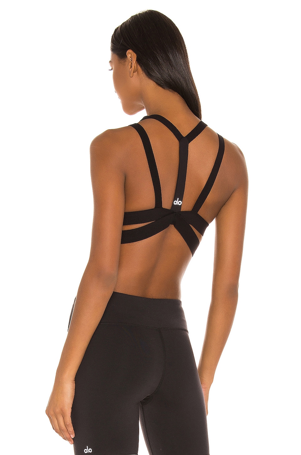 alo Nadi Sports Bra in Black REVOLVE