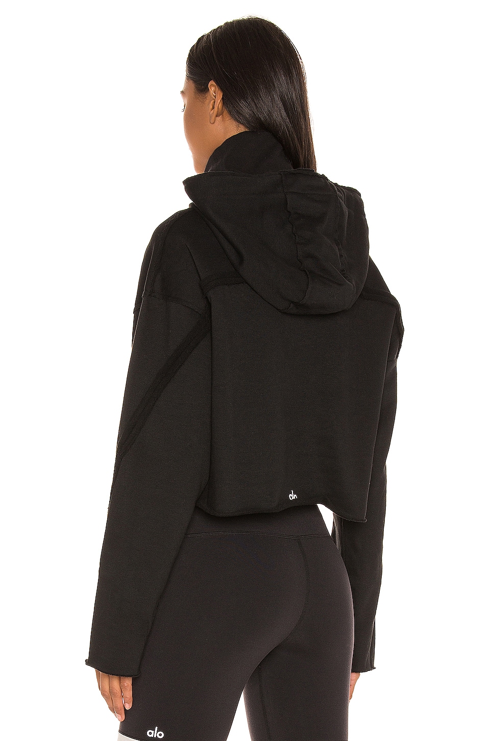 dark green jacket with hood