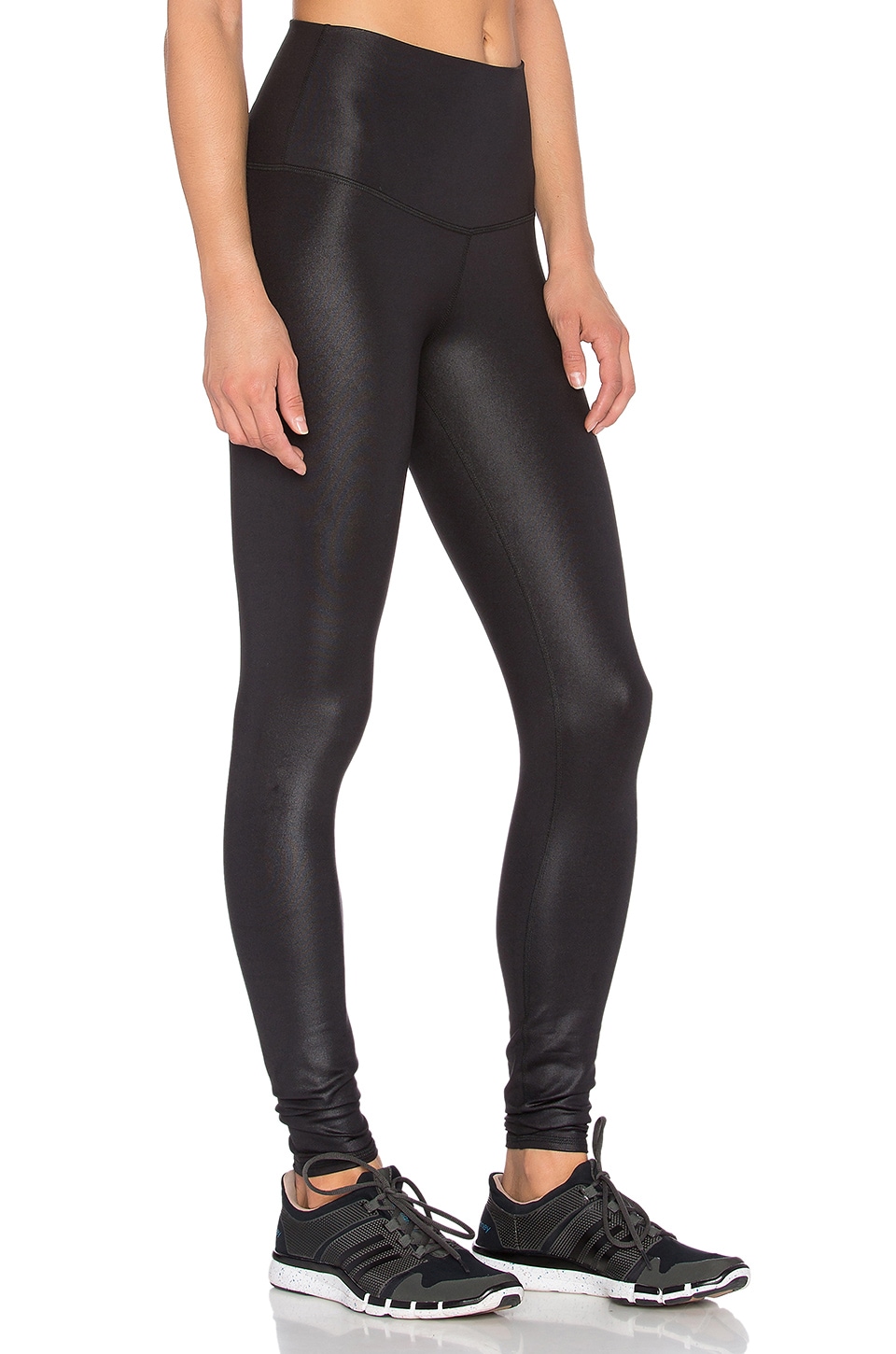 alo High Waist AIrbrush Legging in Black Glossy