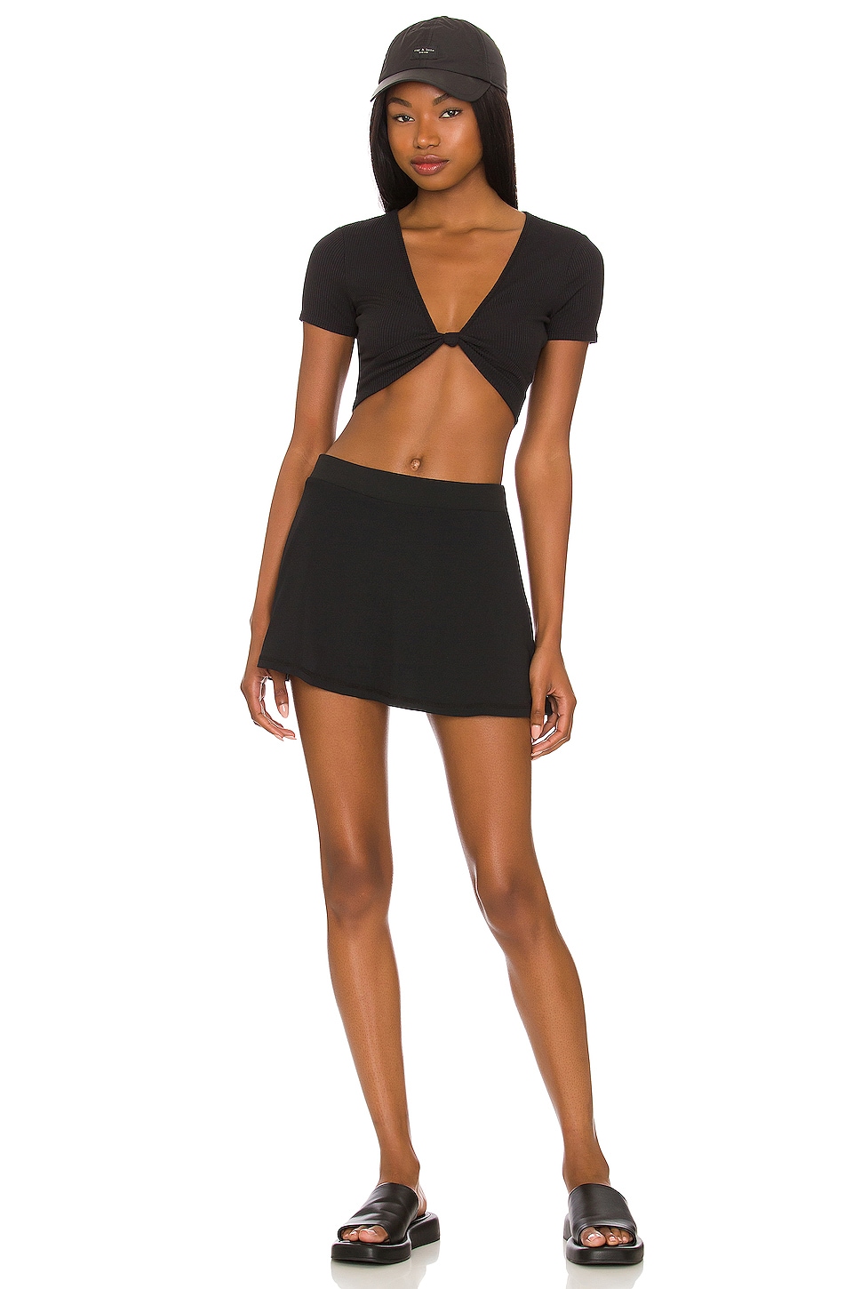 alo Ribbed Knotty Short Sleeve