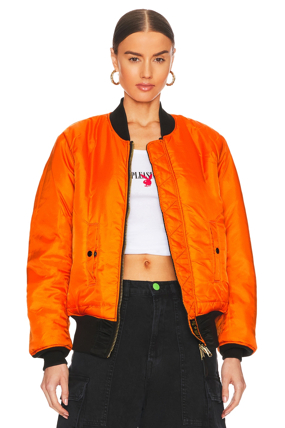 ALPHA INDUSTRIES MA-1 Blood Chit Bomber in Black