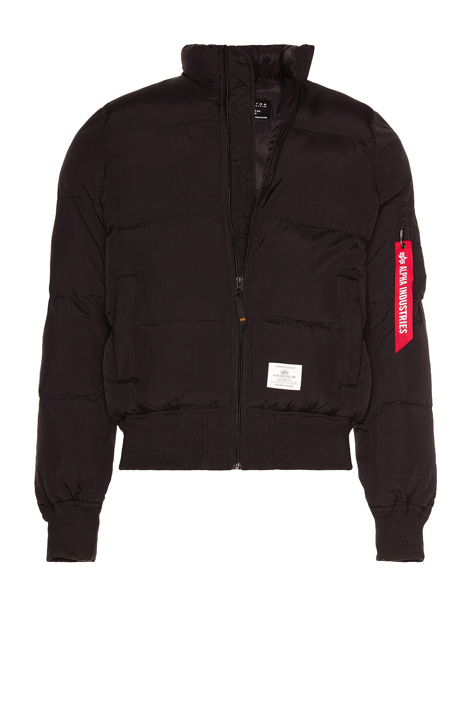 ALPHA INDUSTRIES MA-1 Quilted Flight Jacket in Black