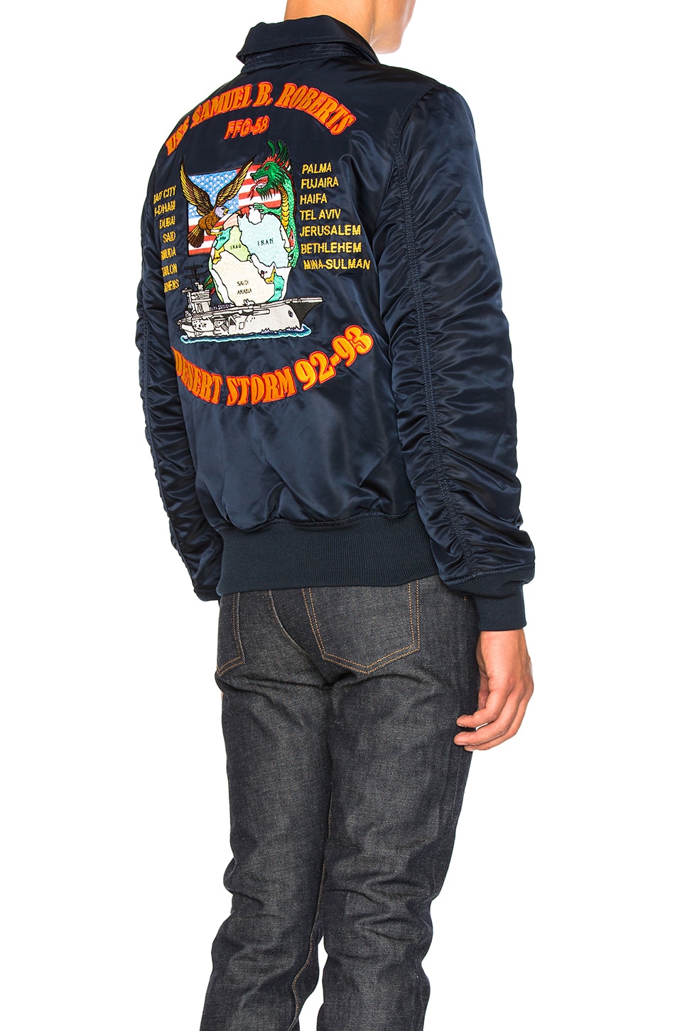 ALPHA INDUSTRIES CWU 45 P STORM CRUISE JACKET IN BLUE., REPLICA BLUE ...