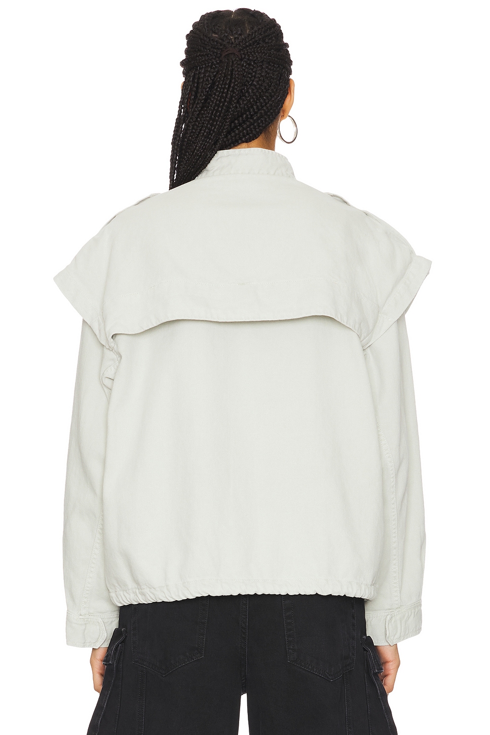 Oversized Cotton Utility Jacket - Thumbnail 4