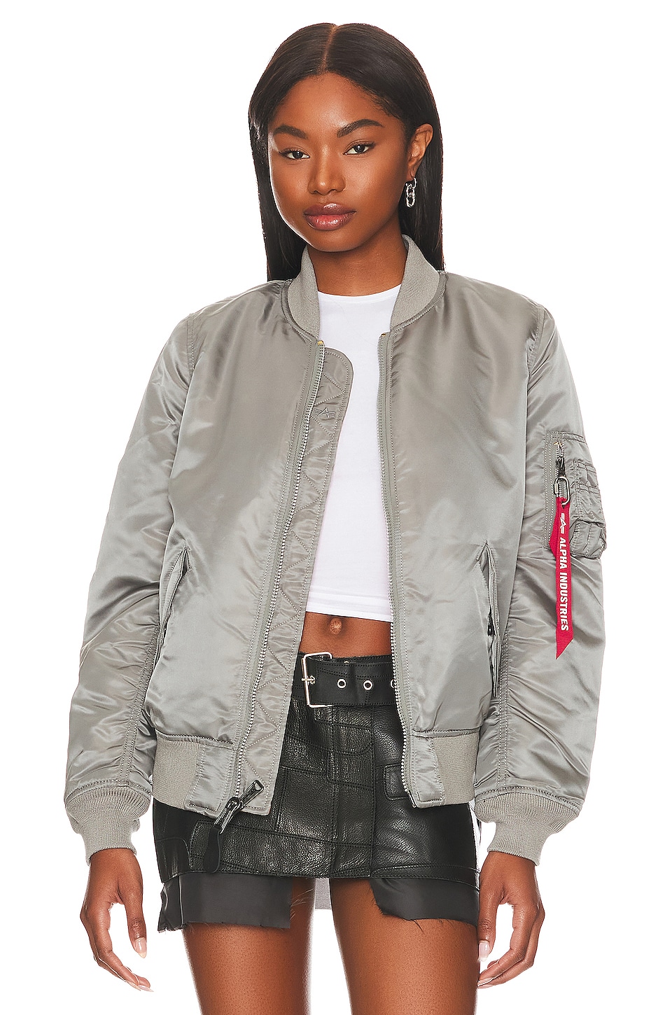 ALPHA INDUSTRIES MA-1 Bomber in Vintage Grey | REVOLVE