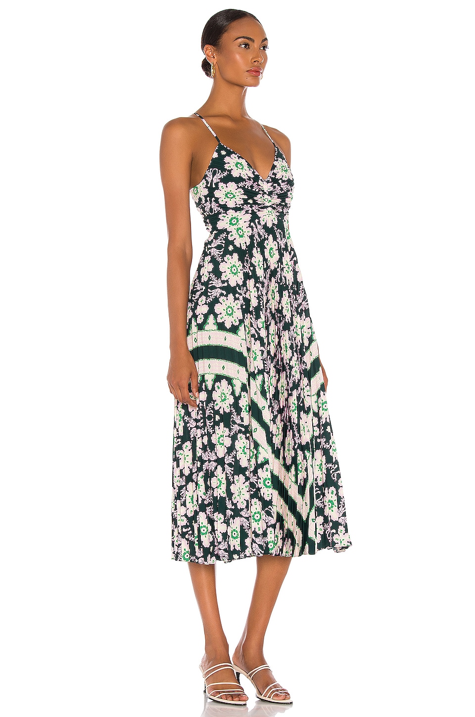 A.L.C. Gemini Dress in Green & Pink | REVOLVE