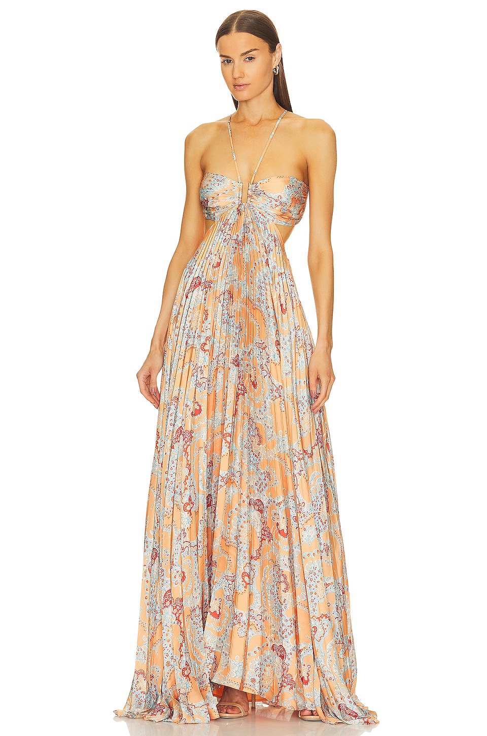 Image 1 of Moira Dress in Apricot Multi