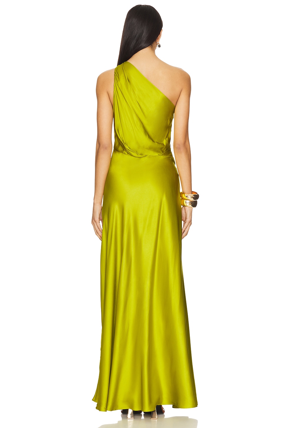 alc silk one shoulder dress Poppy One Shoulder Satin Gown