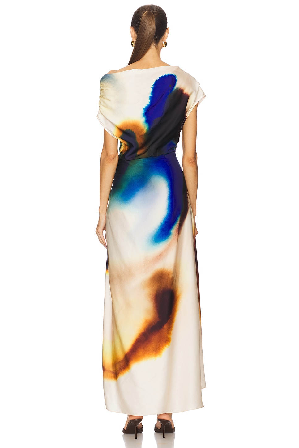 alc penny satin maxi dress A.L.C. Penny Satin Midi Dress in Natural