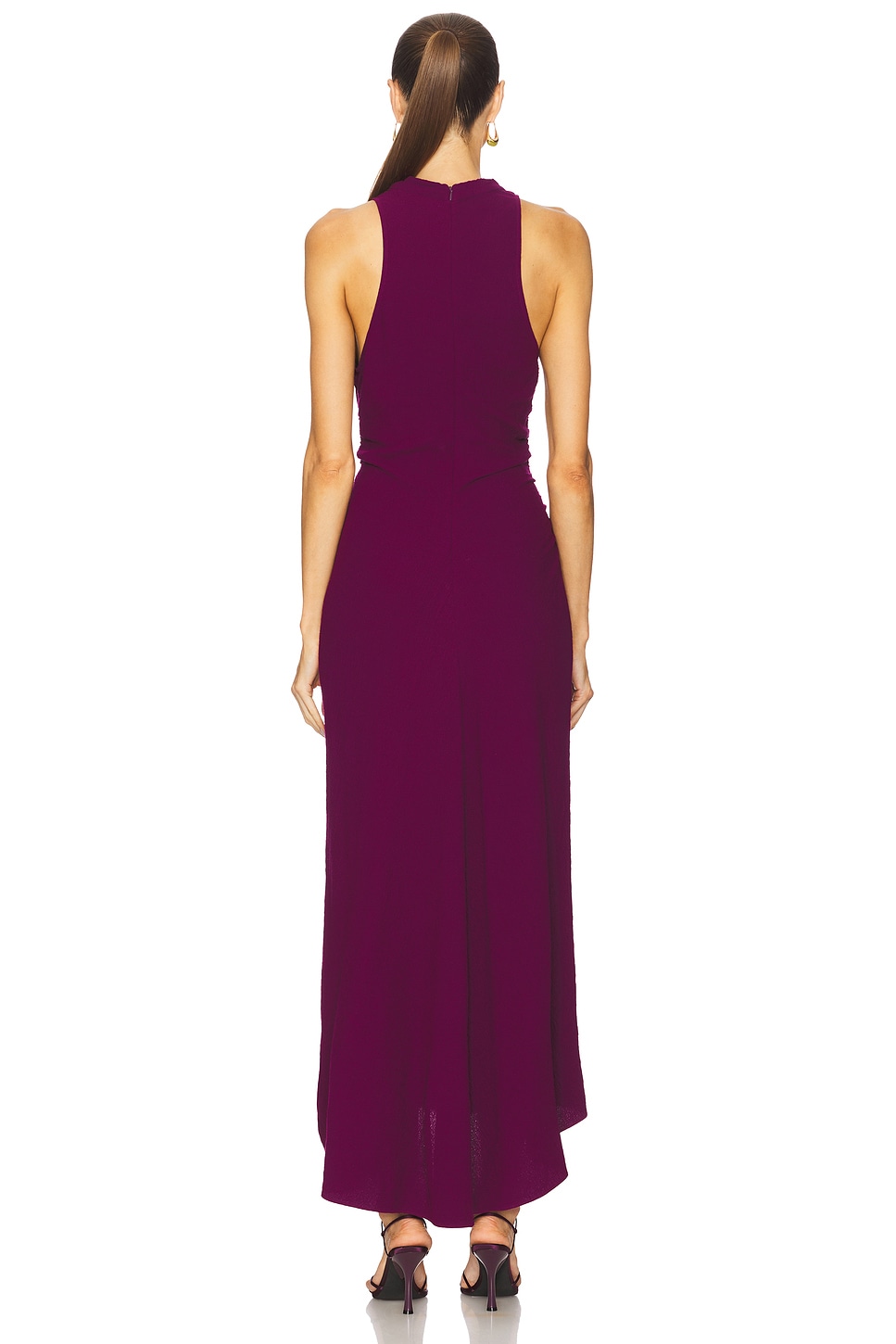strapless open back dress Boho Maxi Dress, Sundress, Wild Floral in Purple Lavender Pink / M main image 0