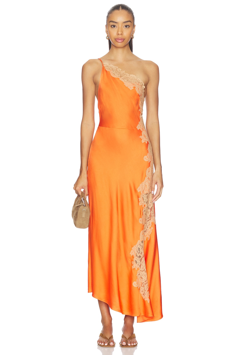 A.L.C. Lou Dress in Vivid Orange & Pale Blush | REVOLVE