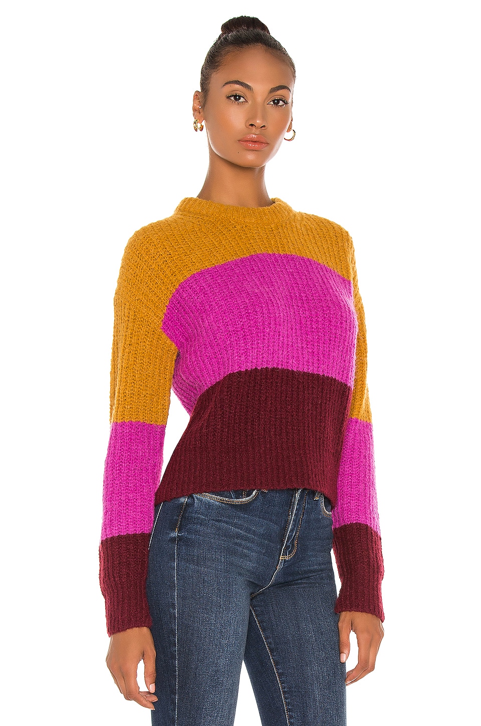 A.L.C. Robertson Sweater in Miso, Pink Moss & Plum Wine