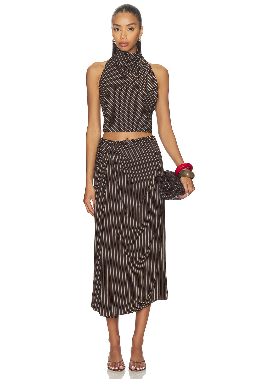 Lemaire - Draped jersey and mesh maxi dress | Plush