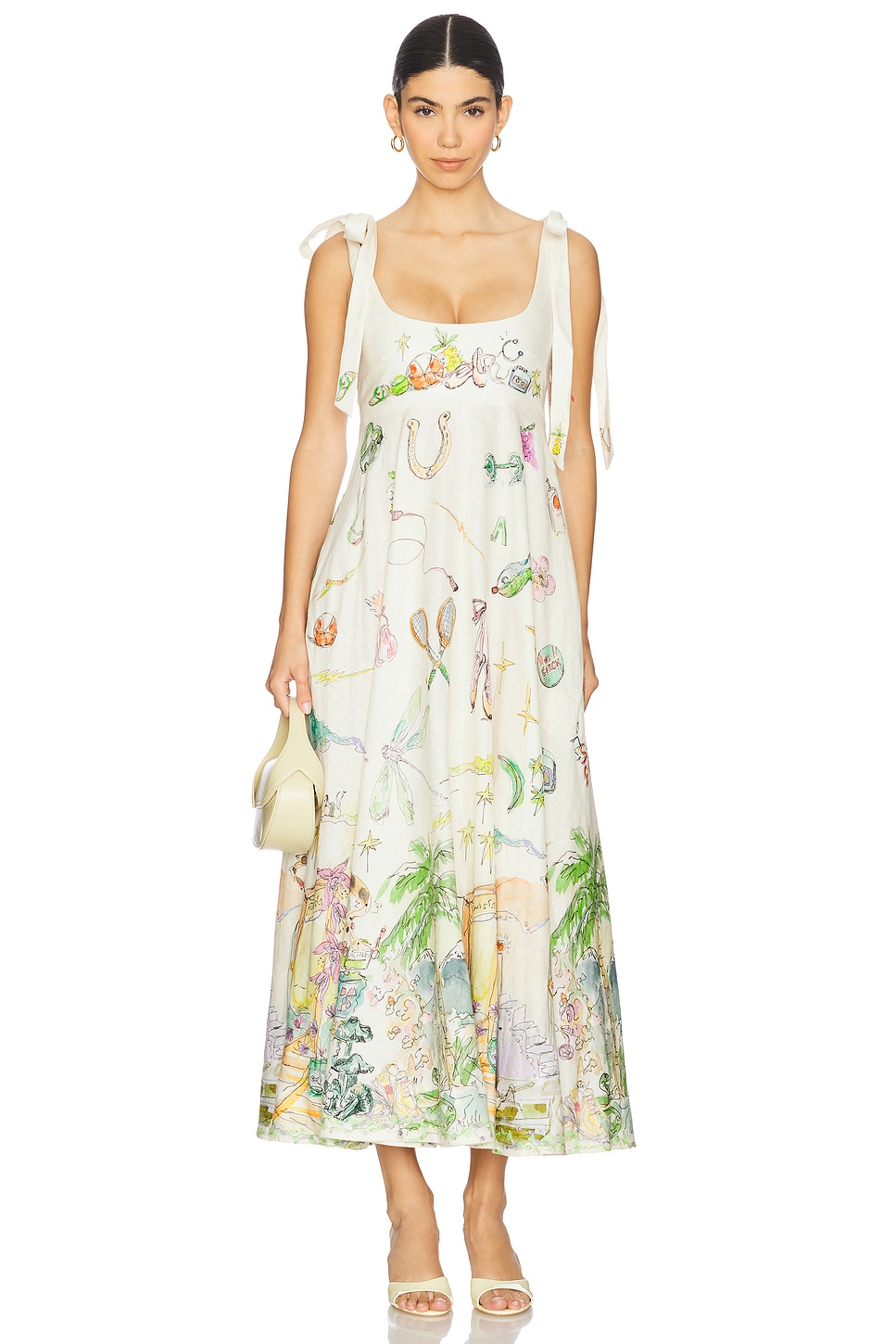 Alemais Anouk Ballet Sundress in Cream | REVOLVE