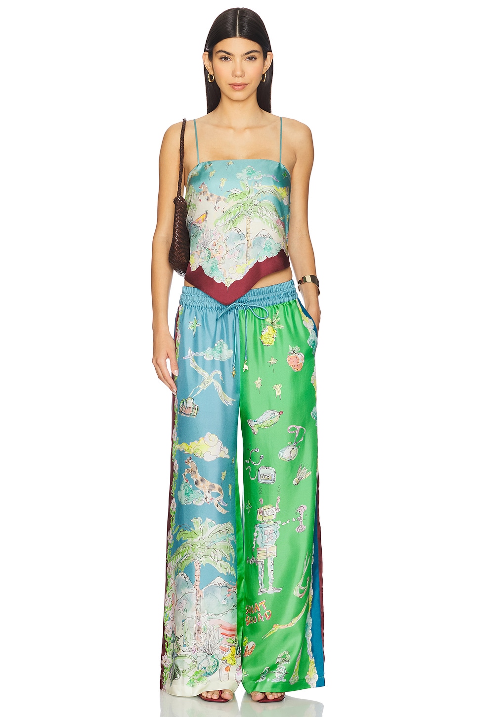 Alemais Daria Silk Scarf Top in Multi REVOLVE