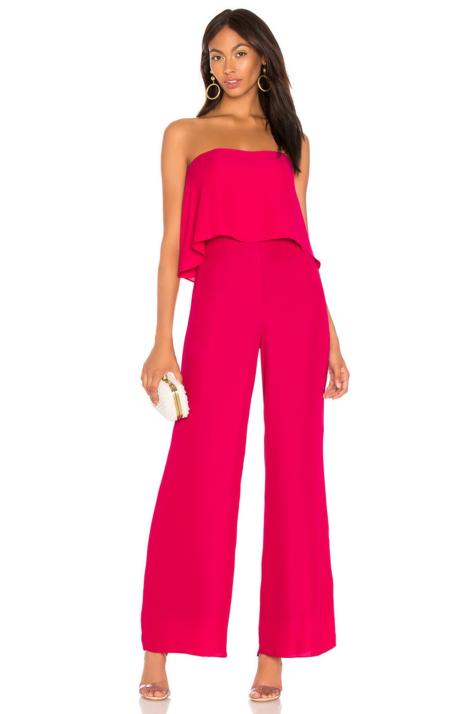 Amanda Uprichard Topanga Jumpsuit in Cerise | REVOLVE