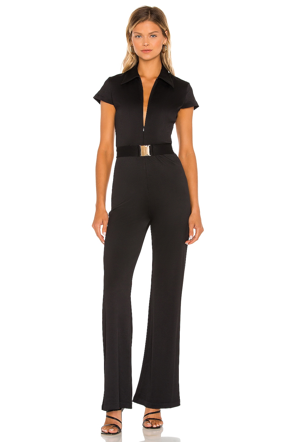 Amanda Uprichard Walker Jumpsuit in Black | REVOLVE