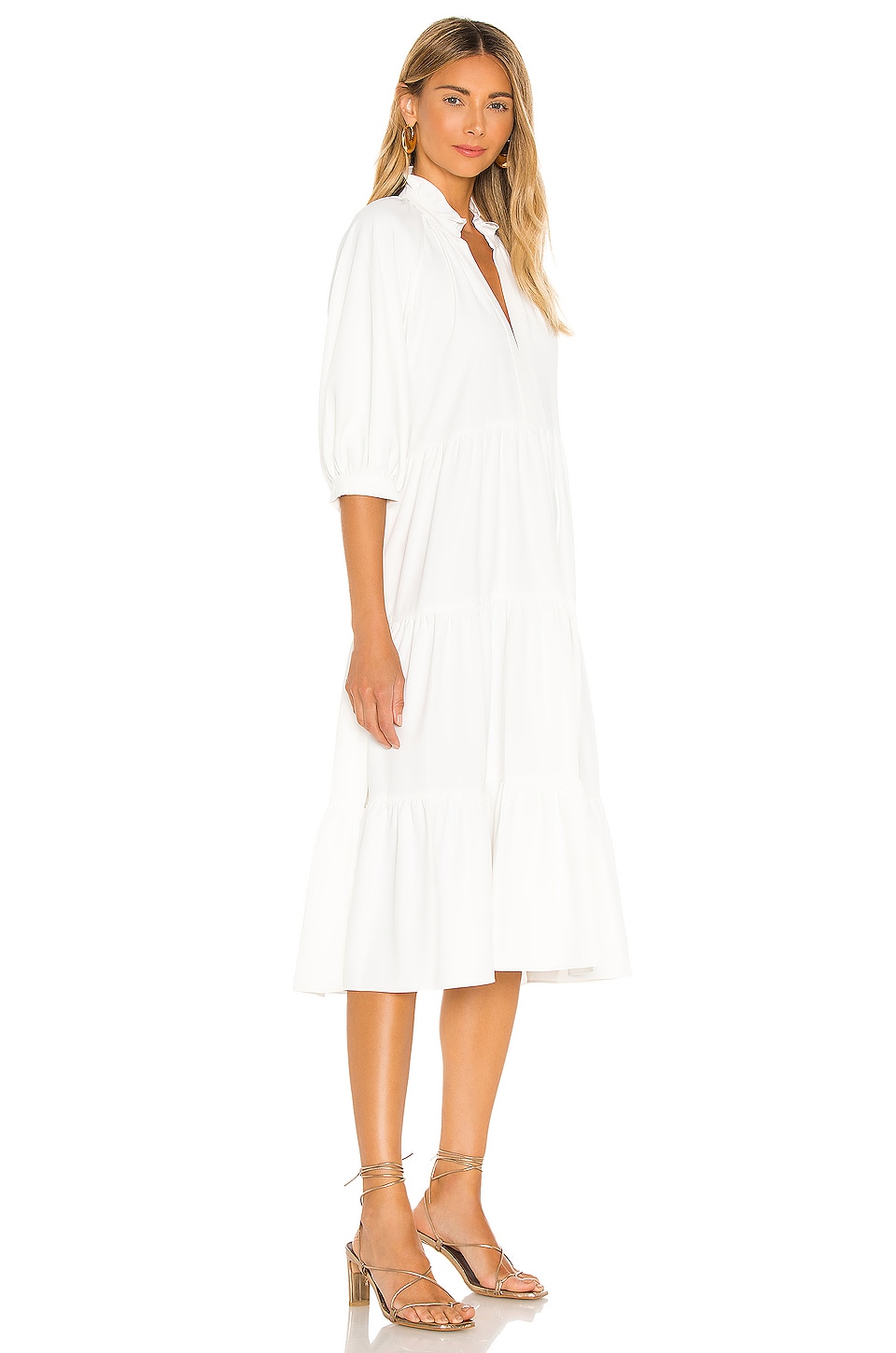 Amanda Uprichard Saffron Midi Dress in Ivory REVOLVE