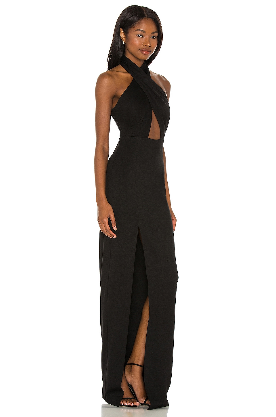 x revolve bustier gown in black