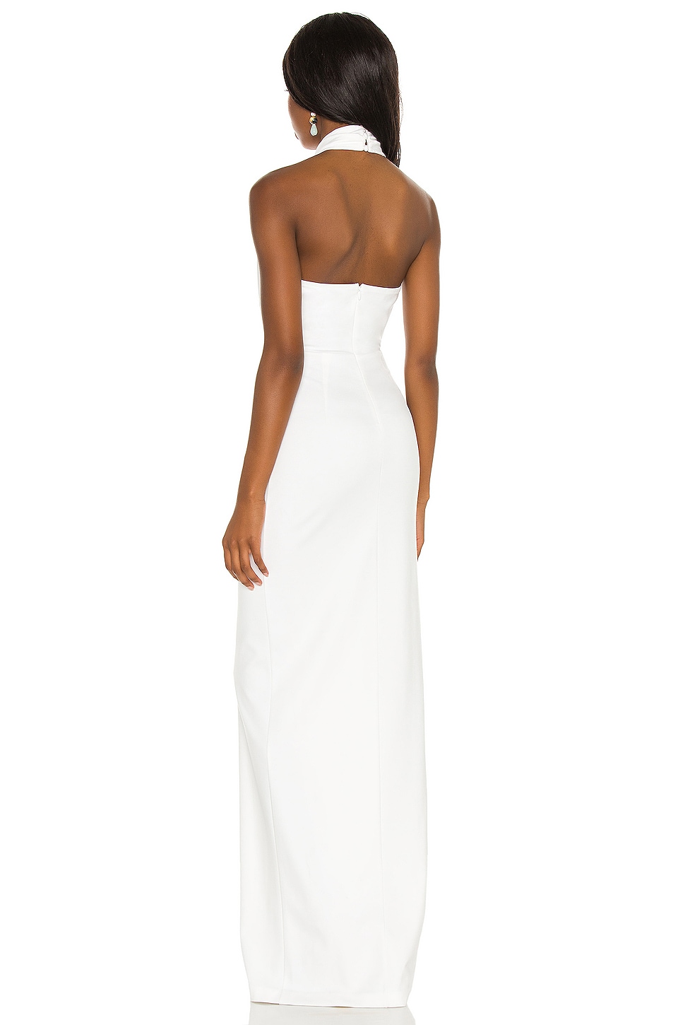 Amanda uprichard x revolve deals - zahara gown maxi dress keyhole halter neck white