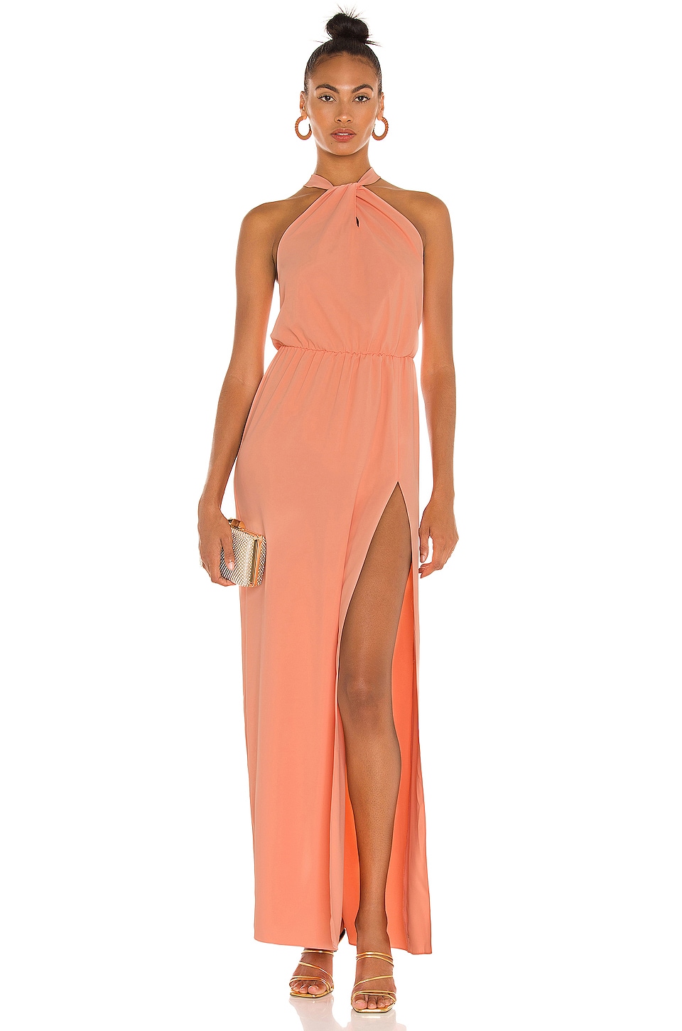 Amanda Uprichard Kurie Maxi Dress in Sunset