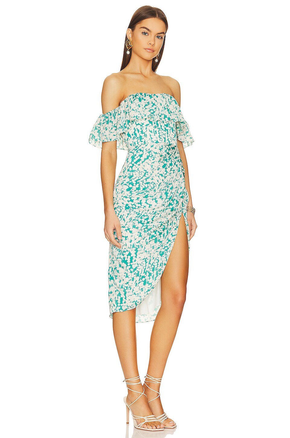 Amanda Uprichard Rosalinda Midi Dress in Willow