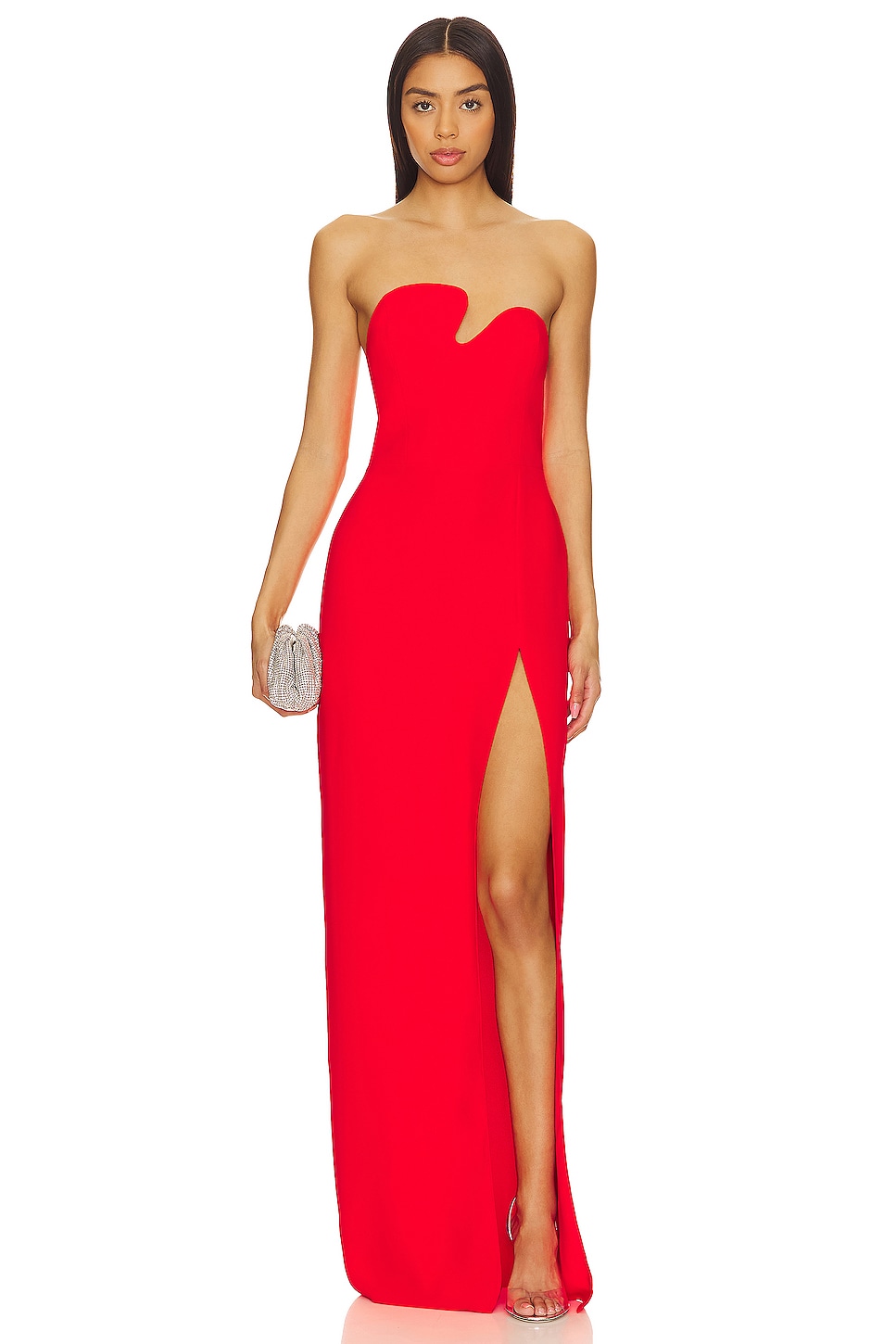 Revolve red best sale strapless dress