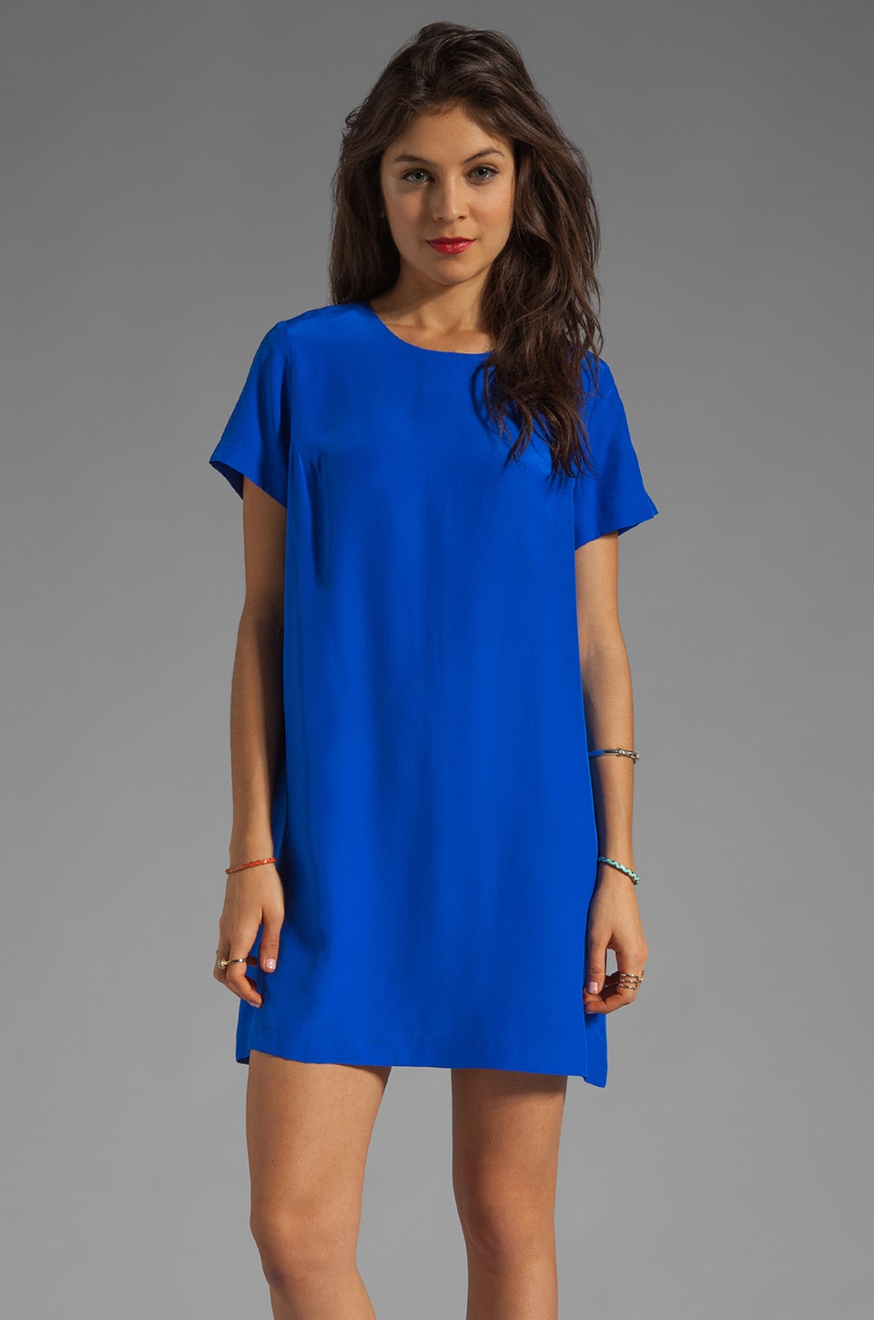 silk short sleeve dress